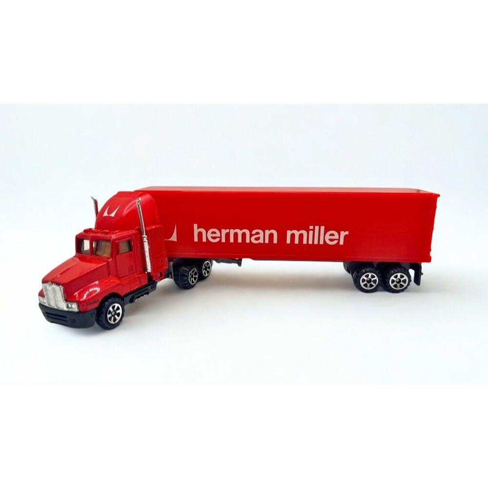 Herman Miller Eames 1987 Road Champs Semi Truck Diecast Kenworth T600A Trailer - Picture 2 of 11